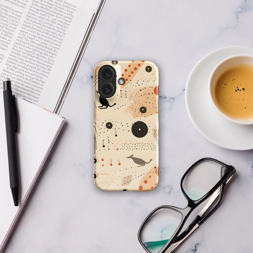 Playful Patterns in Earth Tones | Phone Case |  16 | Snap Case | Glossy