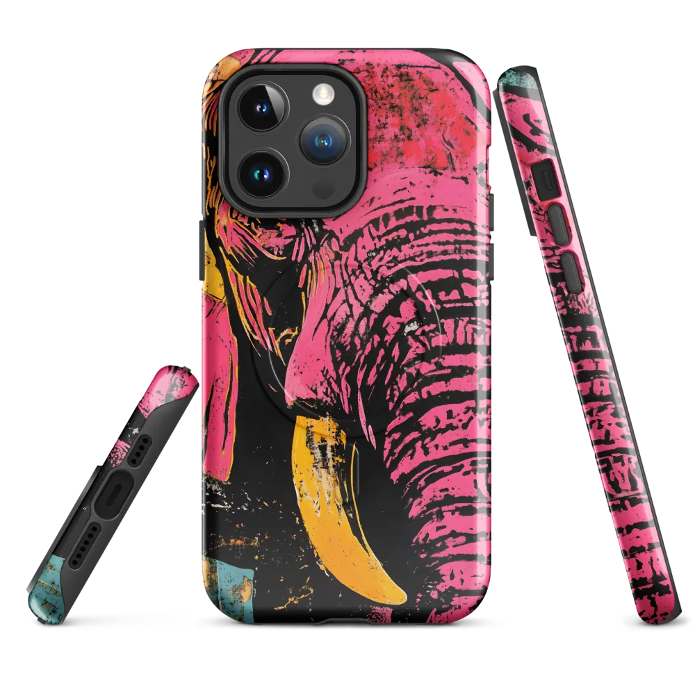 Bold Encounter: The Vibrant Elephant | Phone Case |  14 Pro Max | MagSafe® Tough Case | Glossy