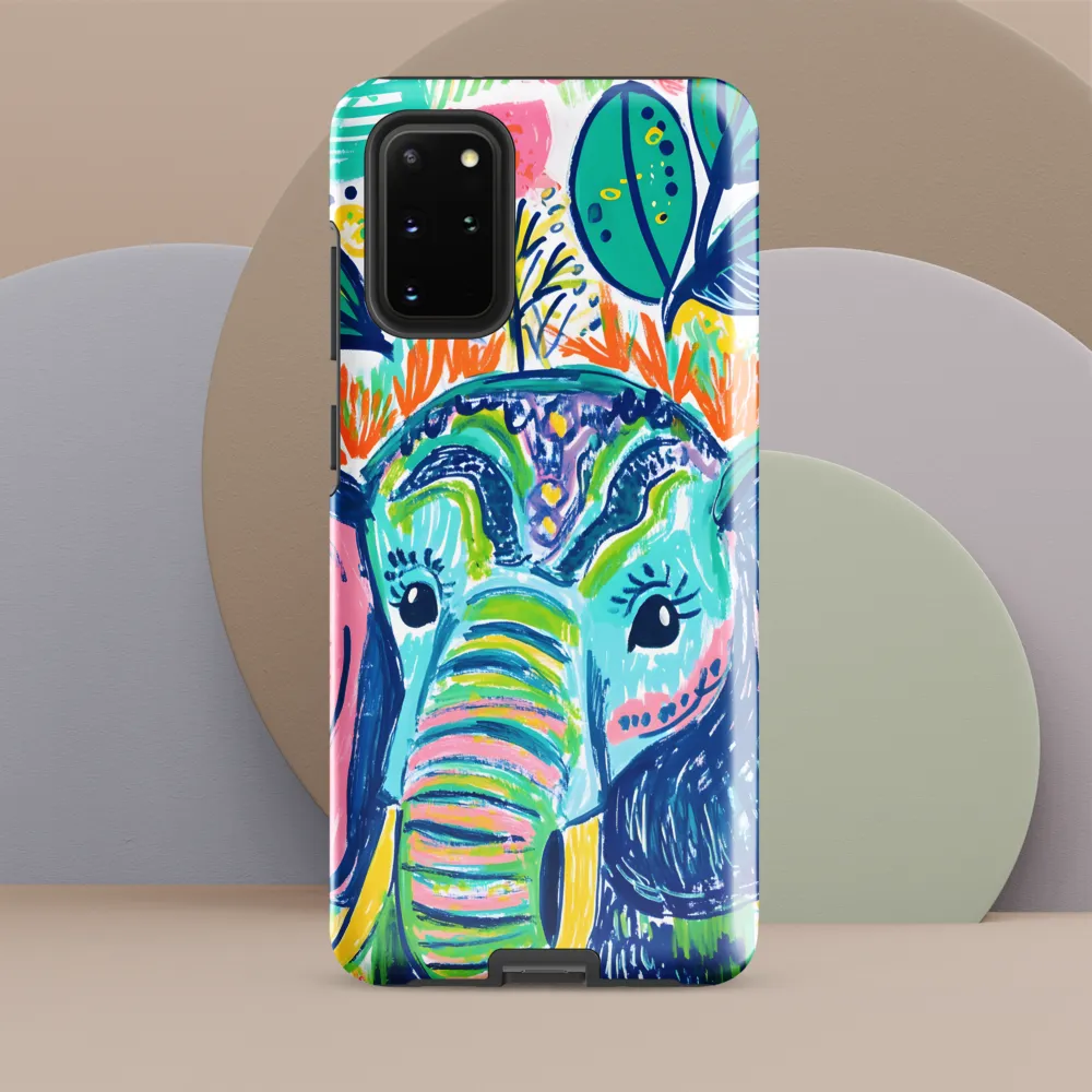 Striped Trunk — Elephant Portrait