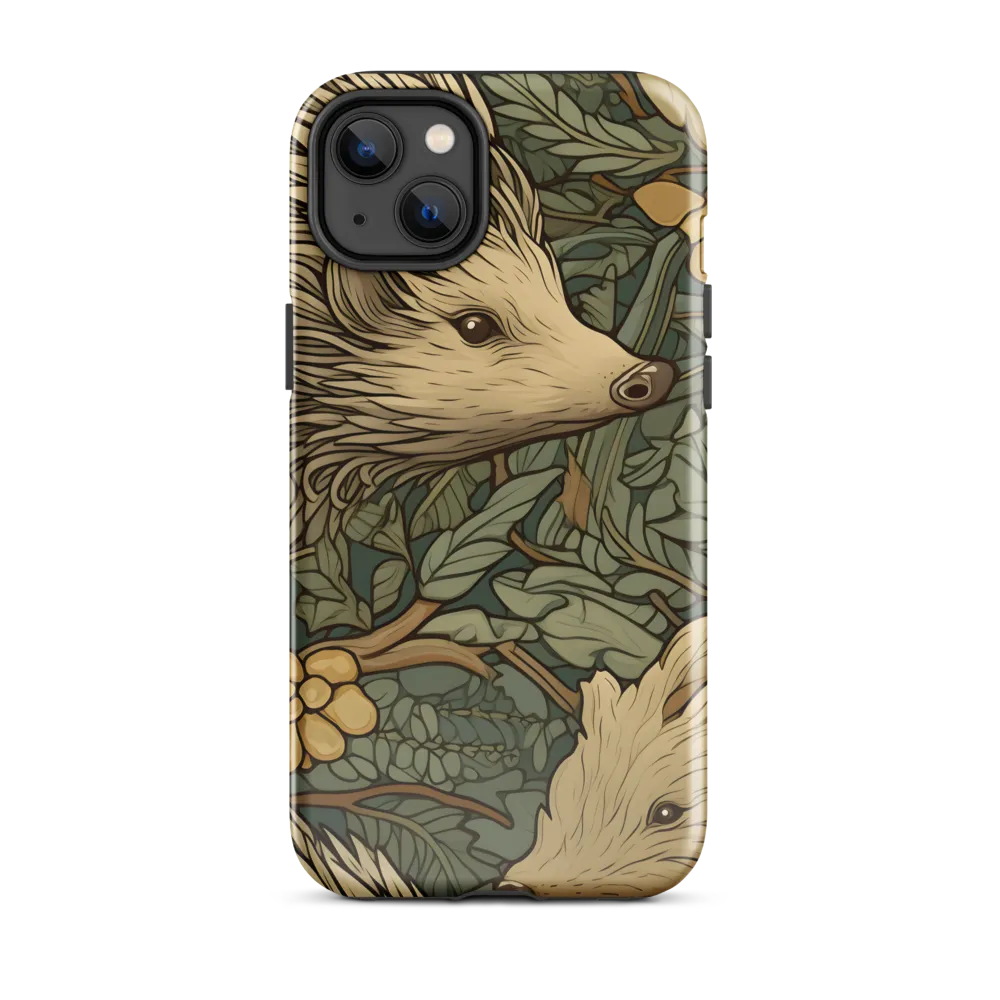 Whimsical Hedgehog Garden | Phone Case |  14 Plus | Tough Case | Glossy