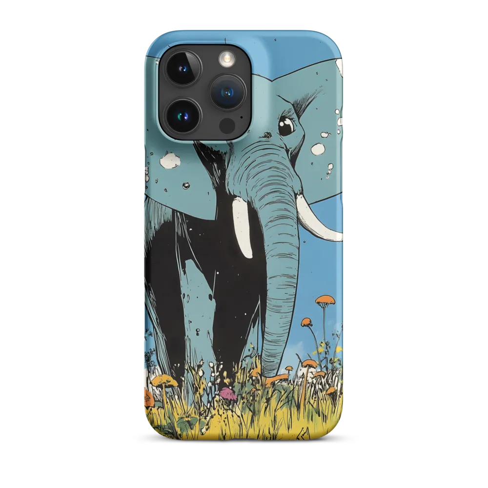 Whimsical Blue Elephant in Bloom