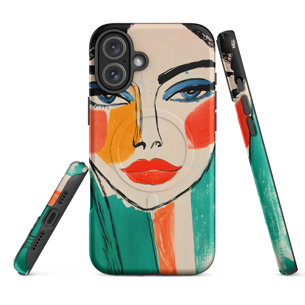 Vivid Portrait of a Modern Muse | Phone Case |  16 Plus | MagSafe® Tough Case | Matte
