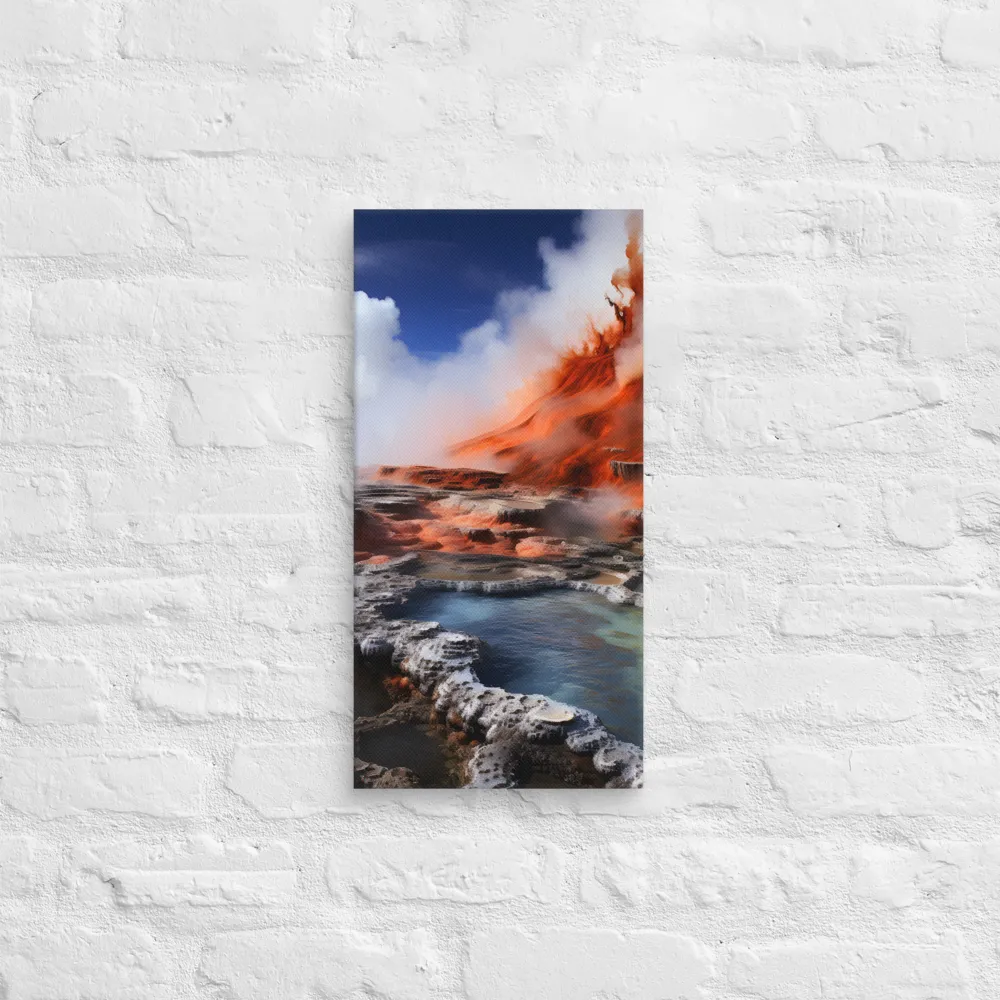 Nature's Fury: The Volcano's Expression | Canvas | 10″×20″