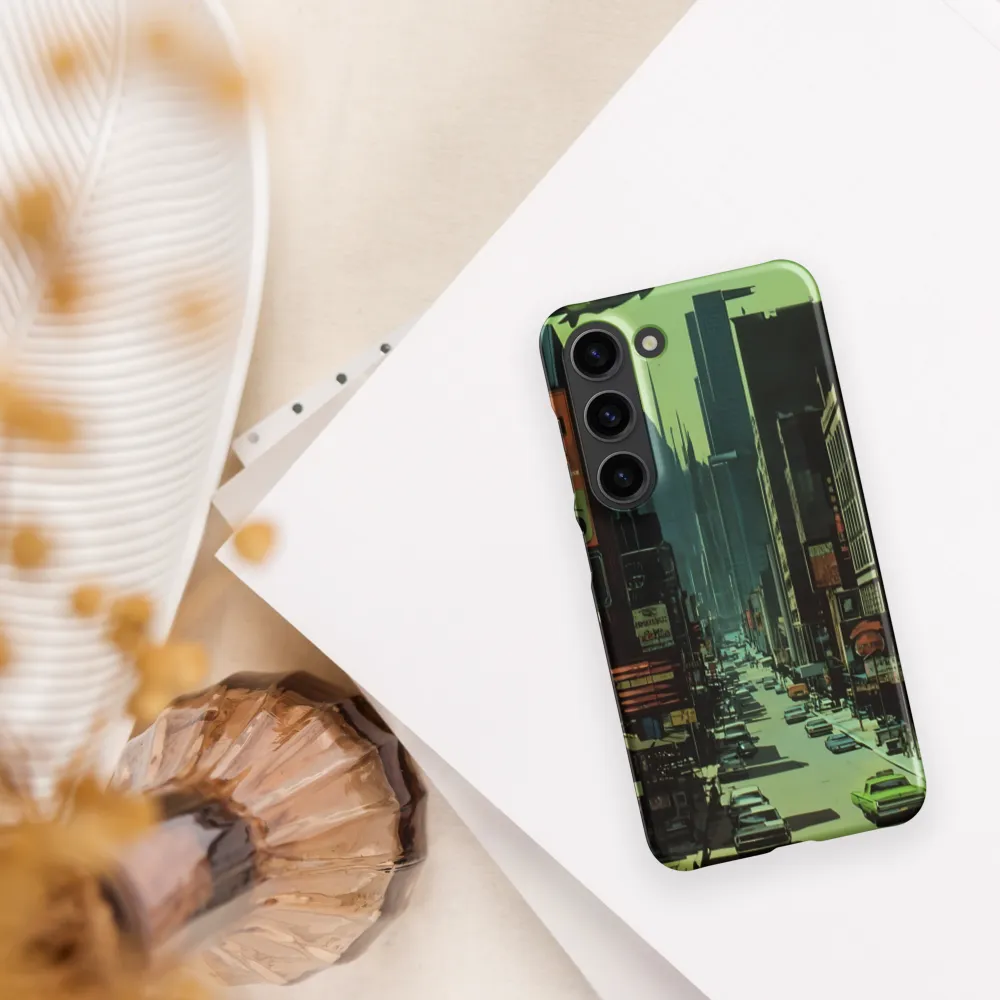 Nostalgic Futurism in Urban Splendor | Phone Case |  S23 | Snap Case | Matte