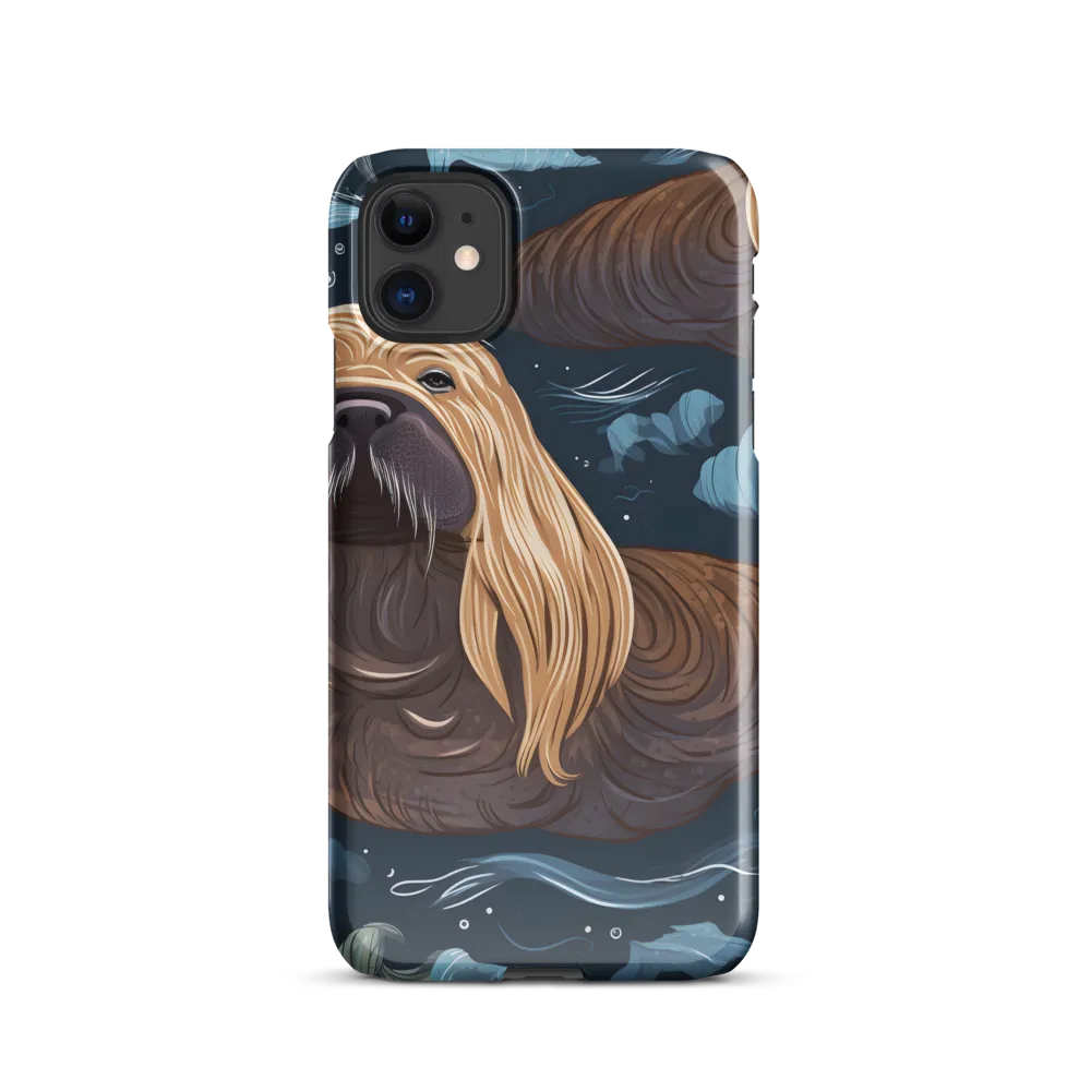 Whimsical Walruses in Deep Blue