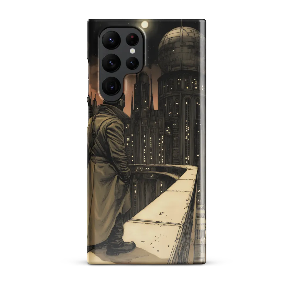 A Contemplative Gaze Over the Futuristic Metropolis