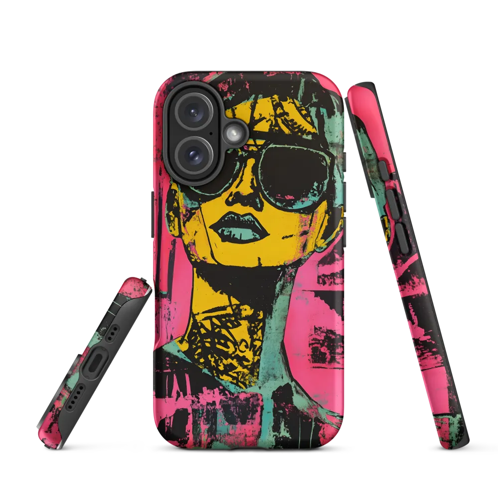 Confident Portrait in Neon Colors | Phone Case