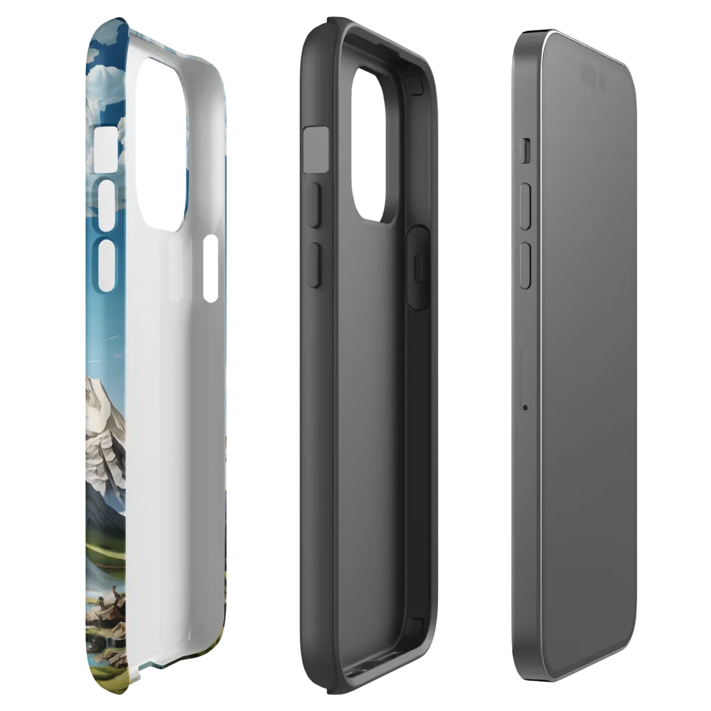 Majestic Cascade: A Mountain Masterpiece | Phone Case |  14 Pro Max | Tough Case | Matte