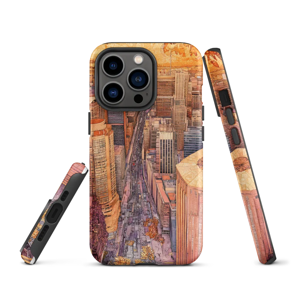 Mosaic Cityscape at Dusk