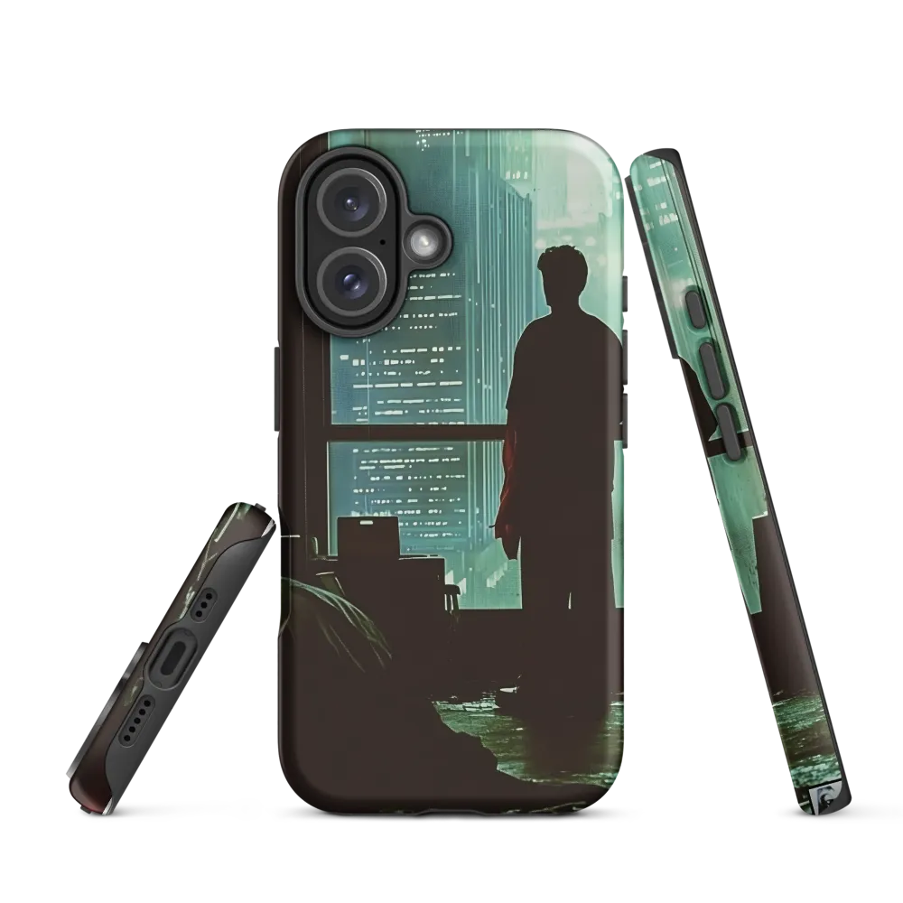 Silent Contemplation in a Futuristic Dystopia | Phone Case