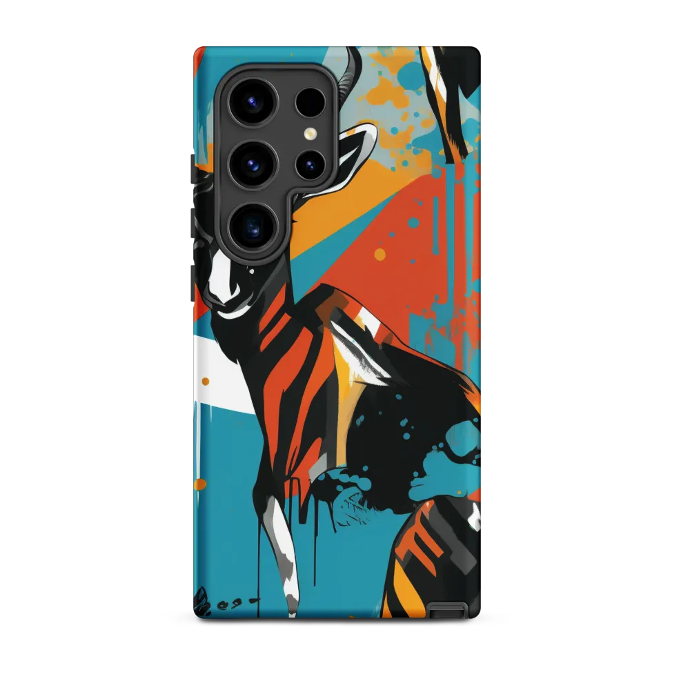 Dynamic Antelope in Vivid Abstract