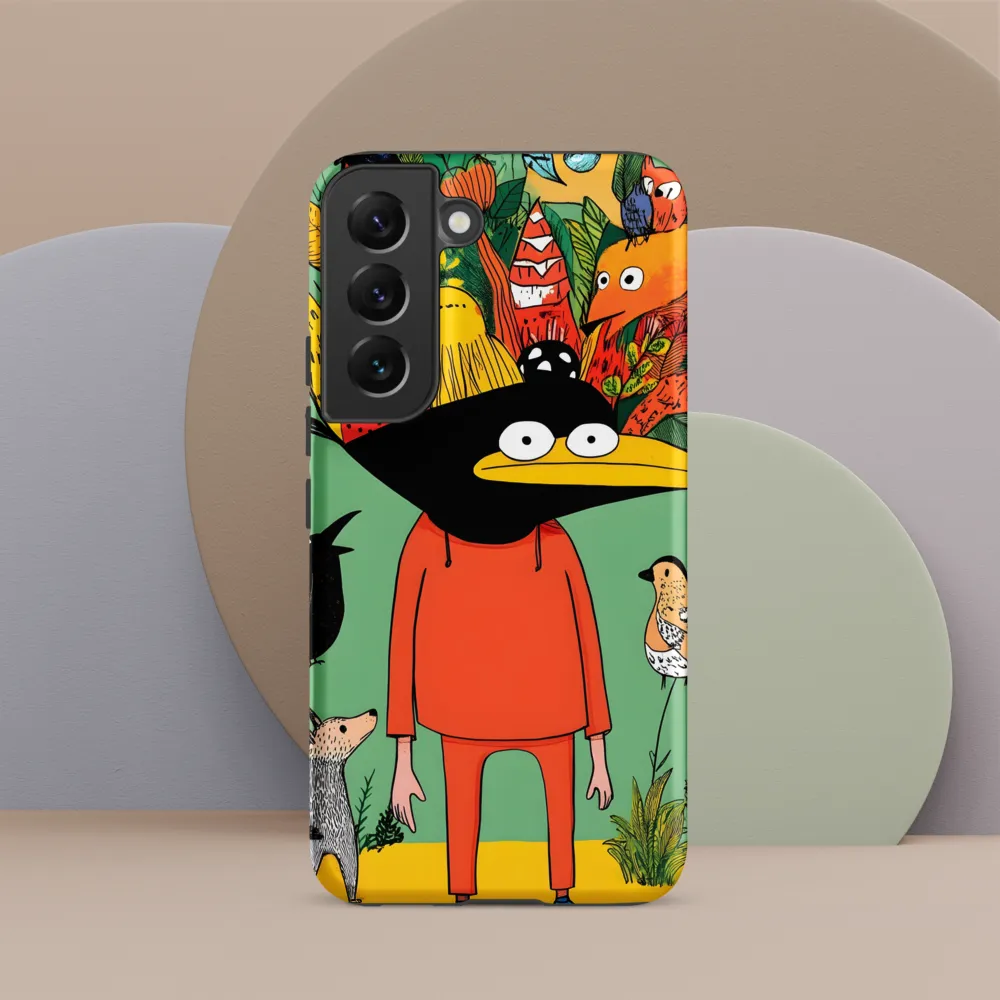 Whimsical Encounter in a Colorful Jungle
