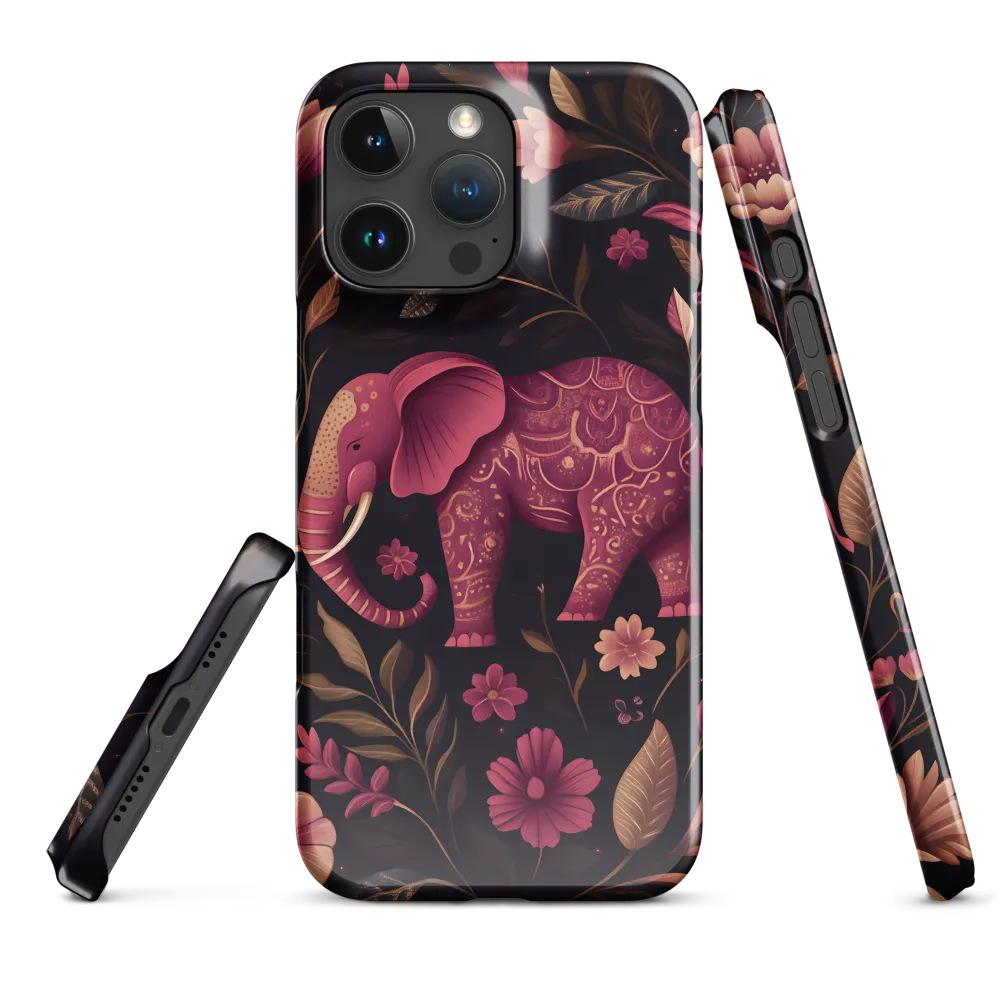 Paisley Elephant in Pink and Gold