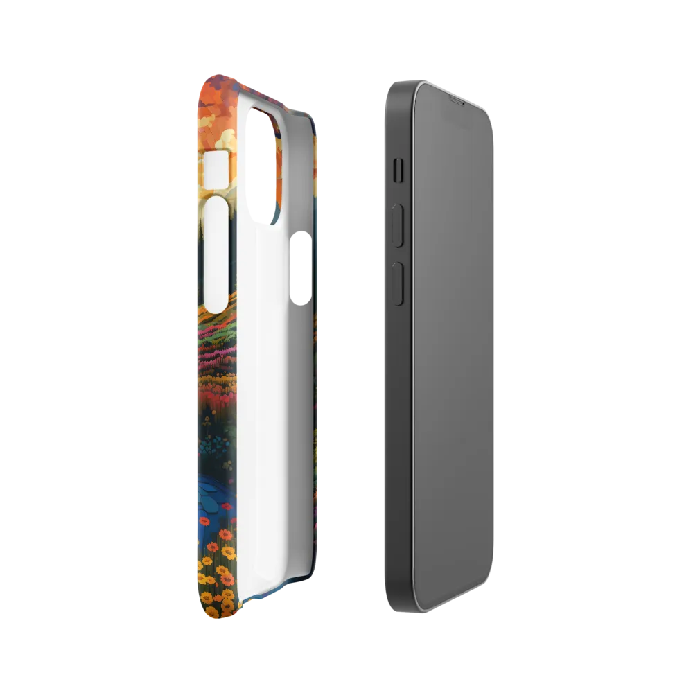 Serenity in Sunset: A Winding River's Embrace | Phone Case |  13 Mini | Snap Case | Glossy