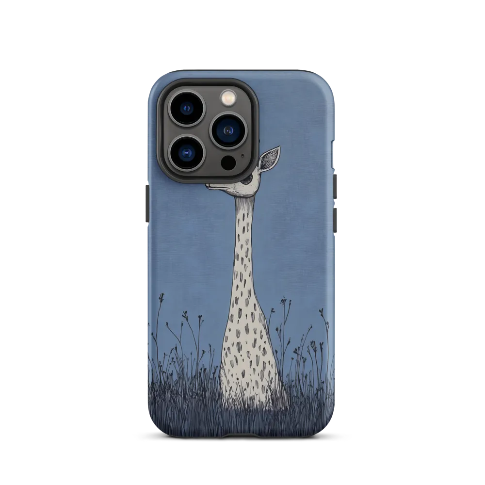 Whimsical Giraffe in Blue