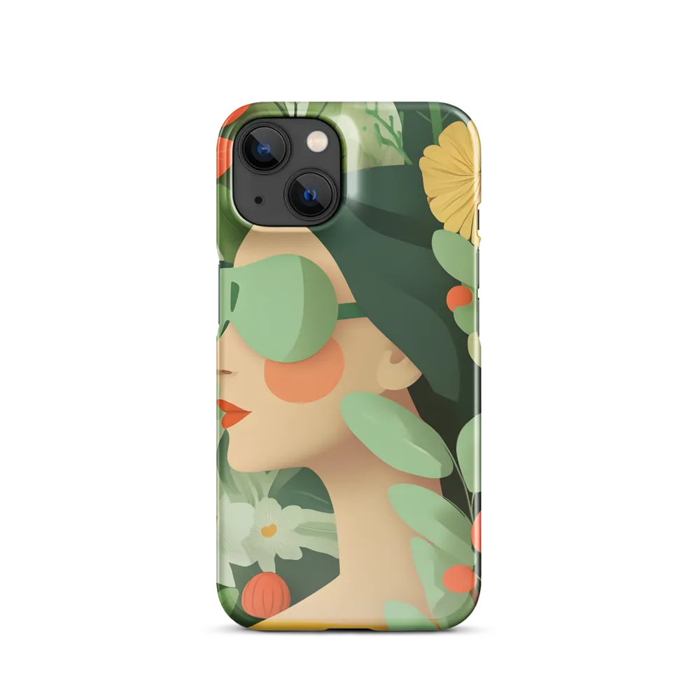 Nature's Serenity: A Modern Portrait | Phone Case |  14 | Snap Case | Glossy