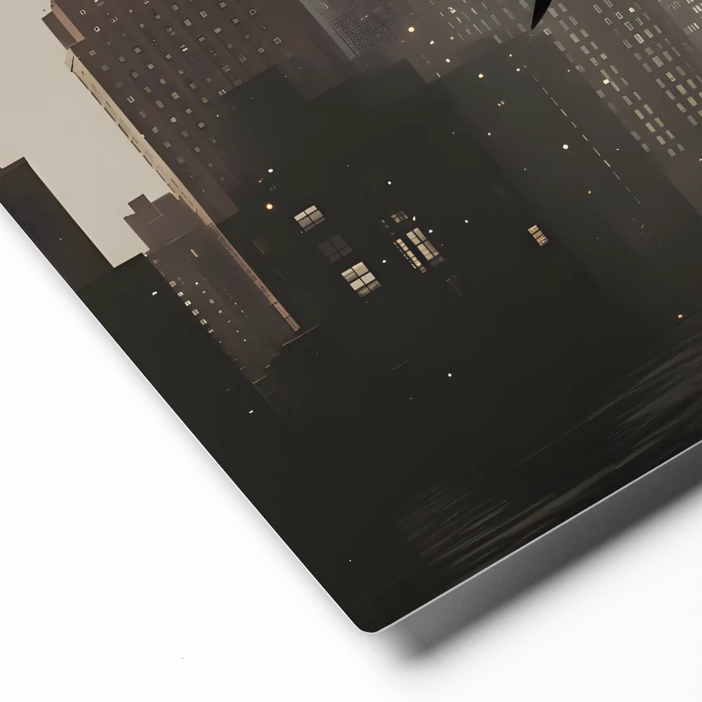 Urban Heron 
 Metal Print | 12″x 12″