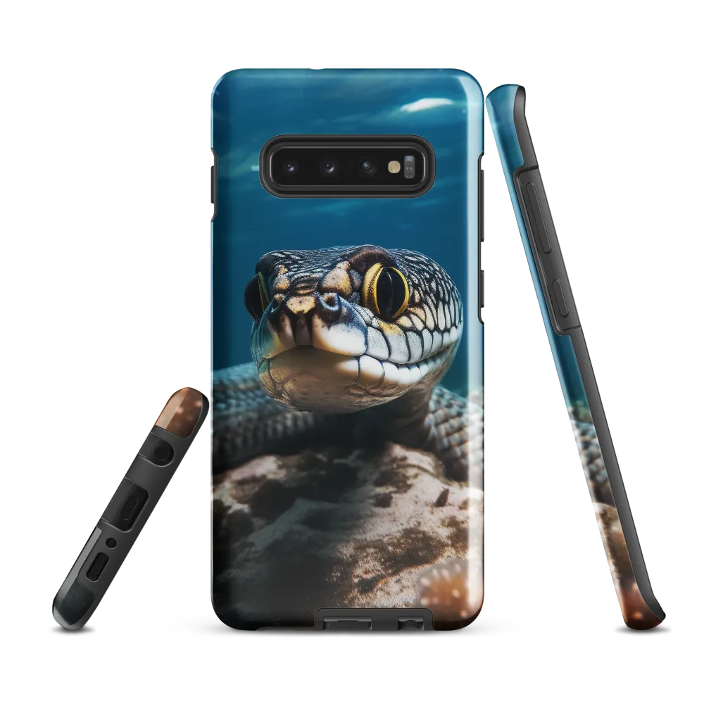 Underwater Majesty: The Serpent's Gaze | Phone Case |  S10 Plus | Tough Case | Glossy