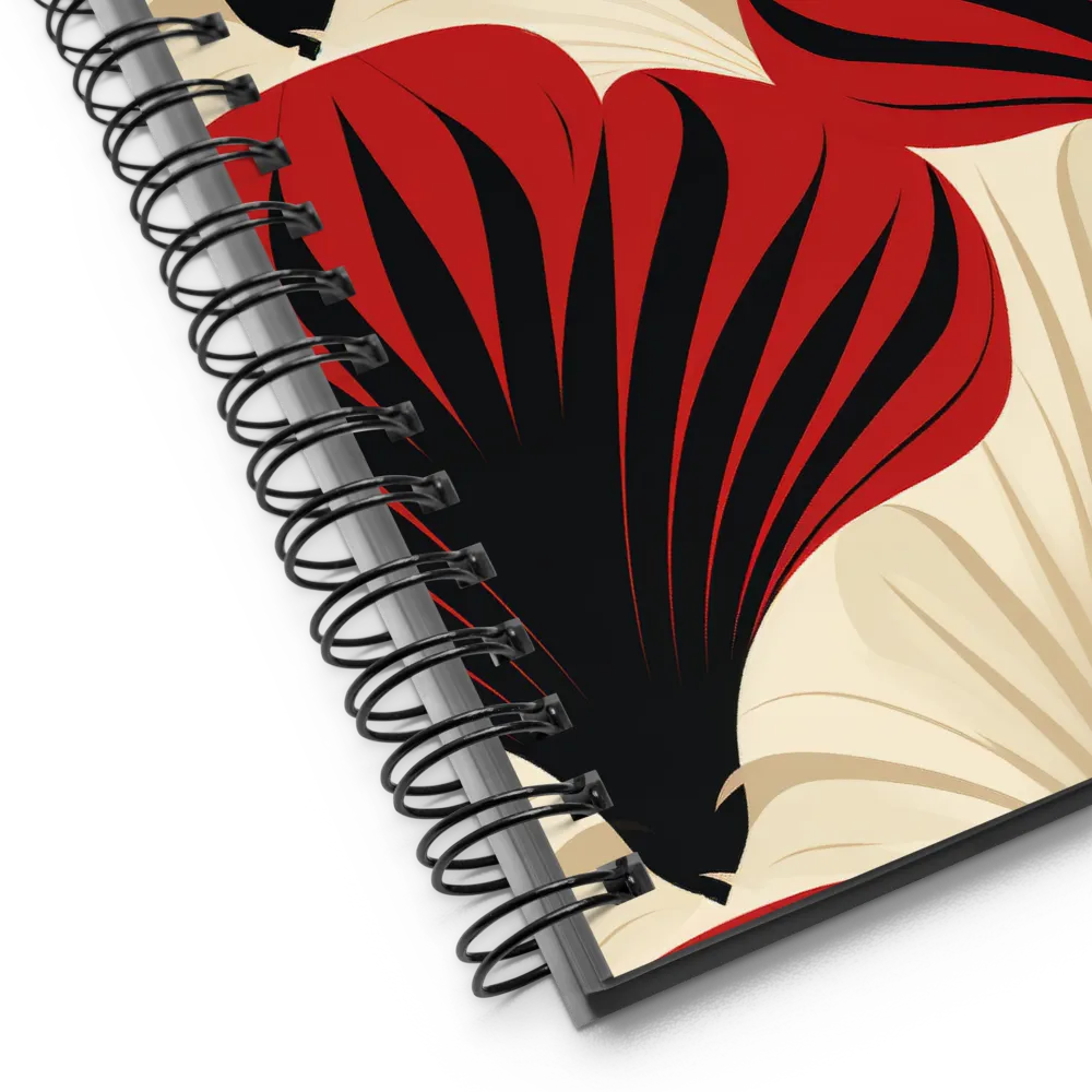 Elegance in Bloom: An Art Deco Floral Reverie | Spiral Notebook