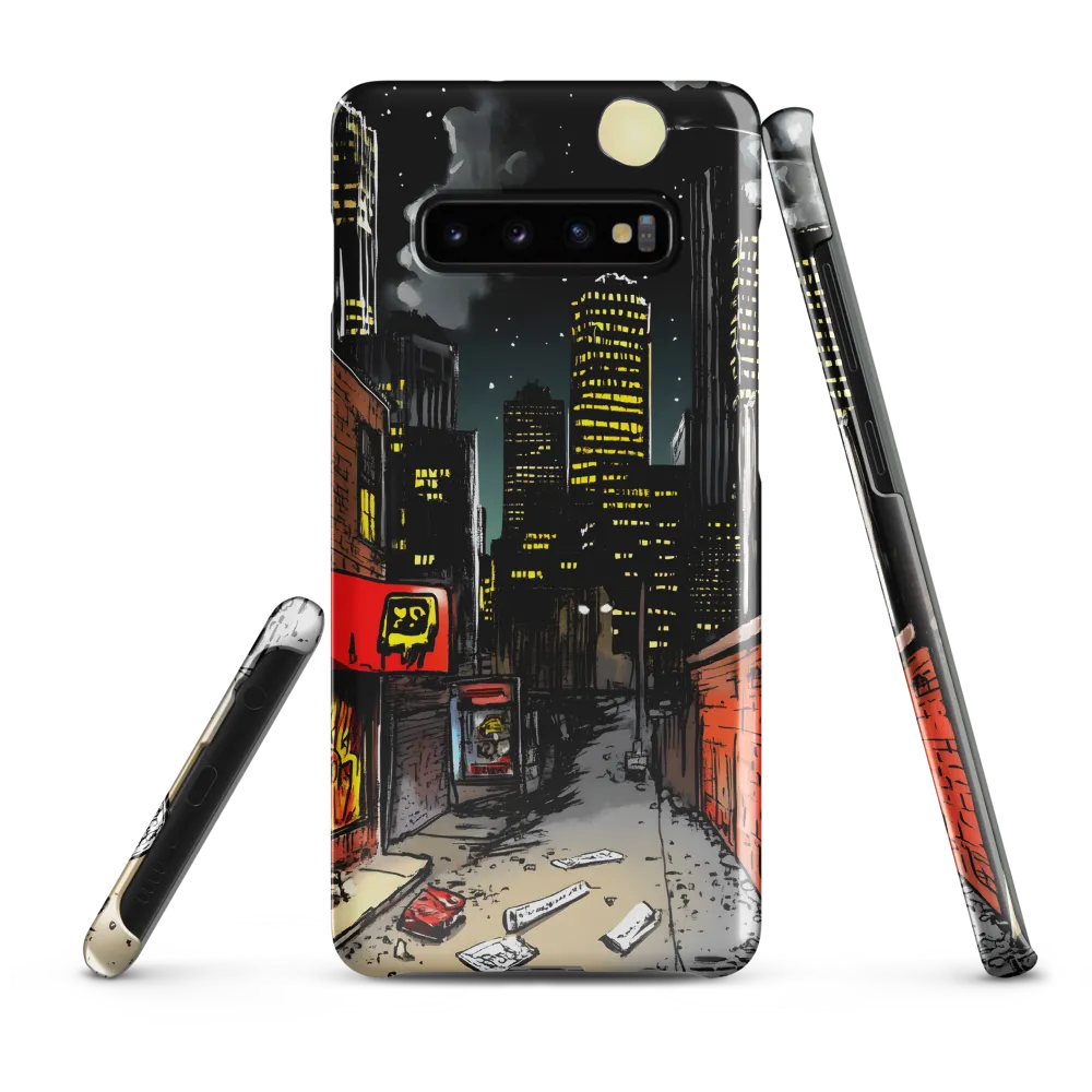 Nocturnal Cityscape: The Hidden Alley | Phone Case |  S10 Plus | Snap Case | Glossy