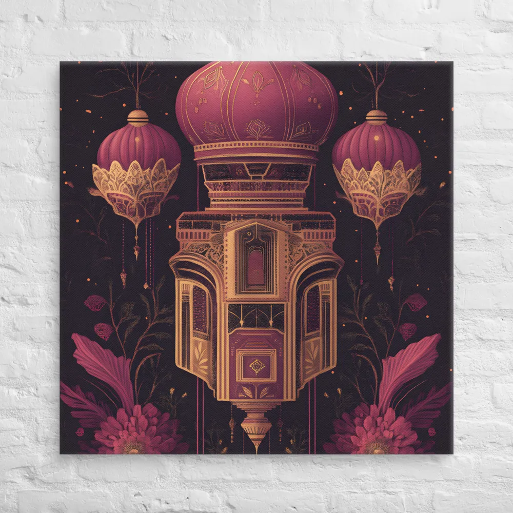 Ornate Harmony: A Digital Floral Architecture | Canvas | 36″×36″