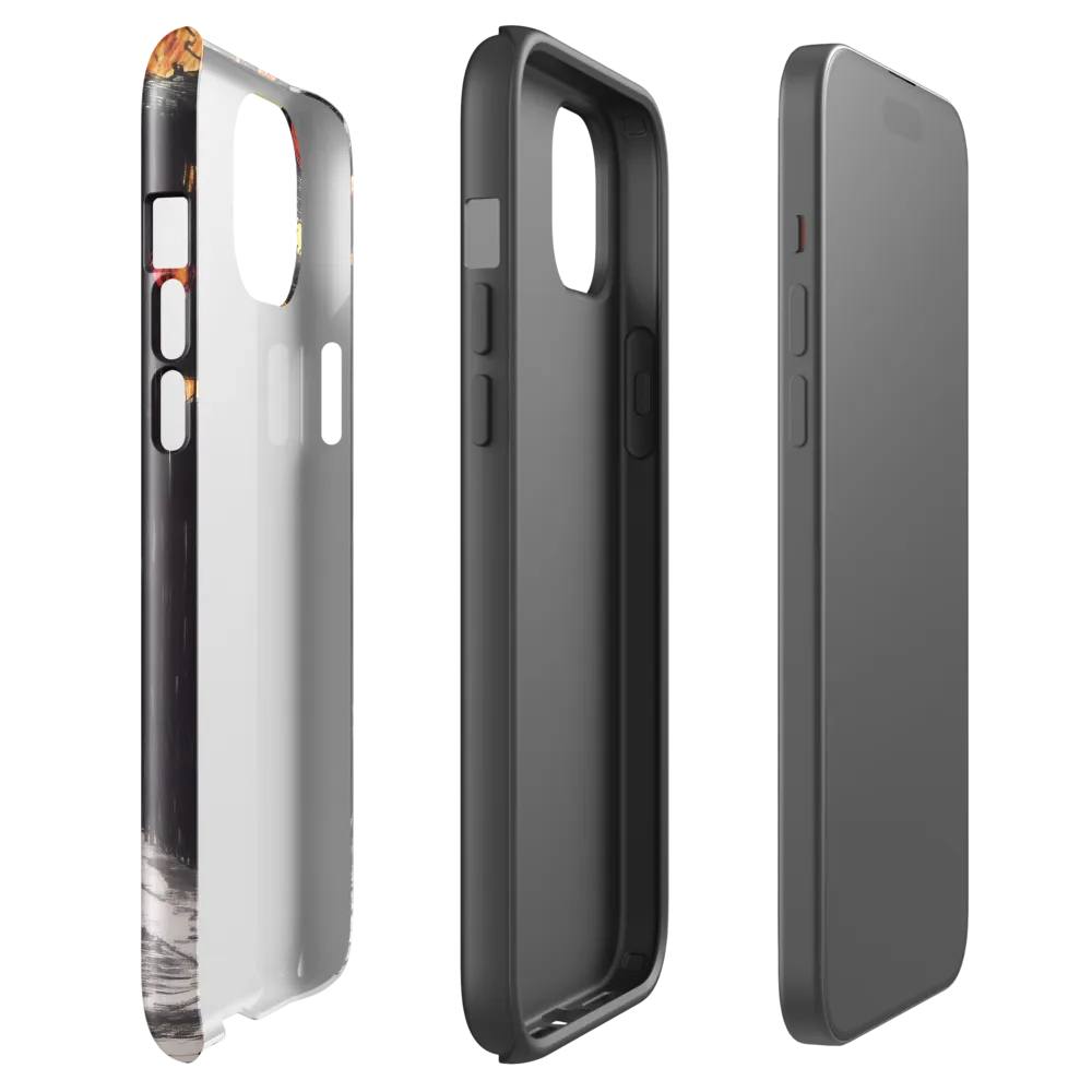 Eclipsed Cityscape | Phone Case |  15 Plus | Tough Case | Glossy
