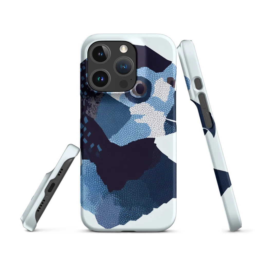 Abstract Avian Portrait in Blue