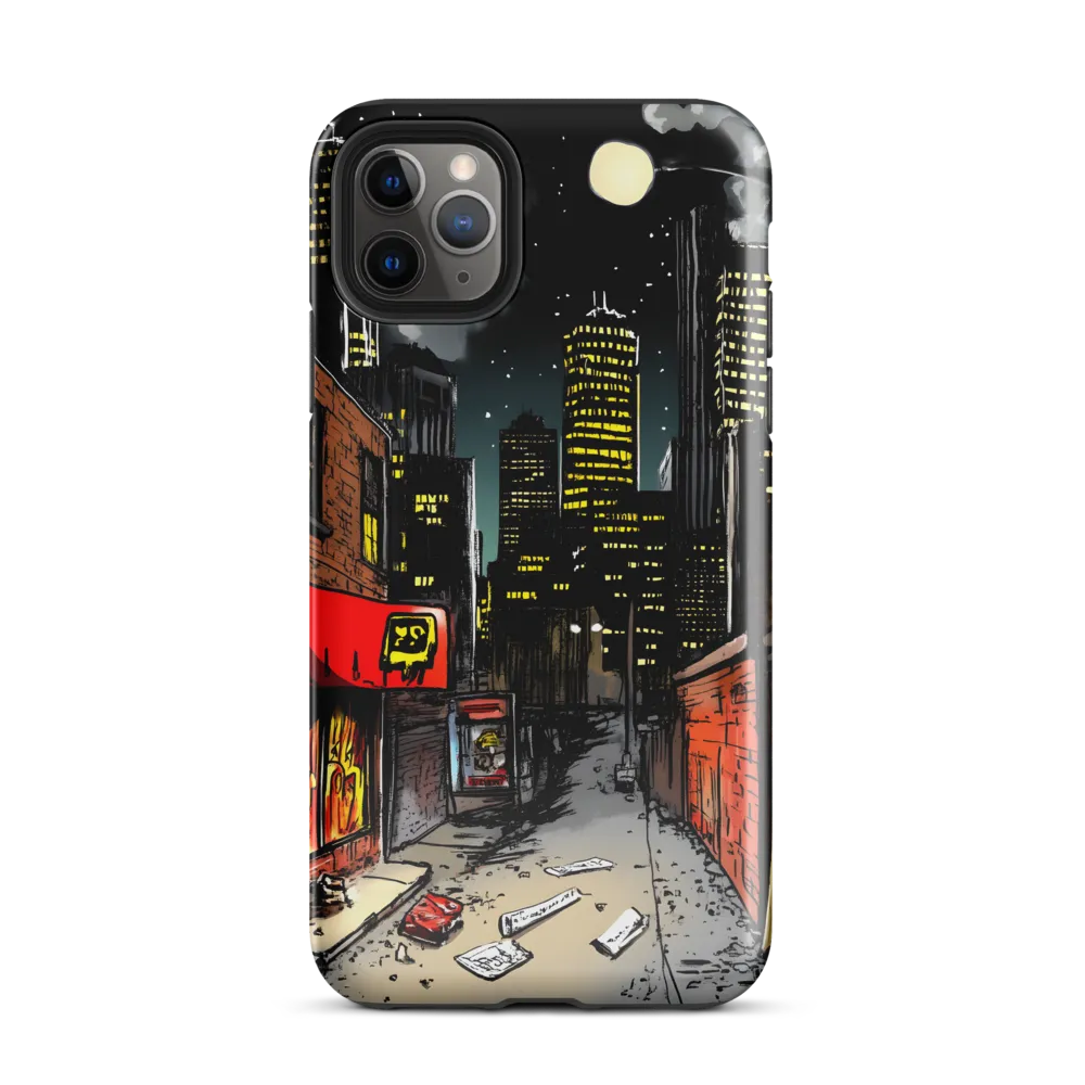 Nocturnal Cityscape: The Hidden Alley | Phone Case |  11 Pro Max | Tough Case | Glossy