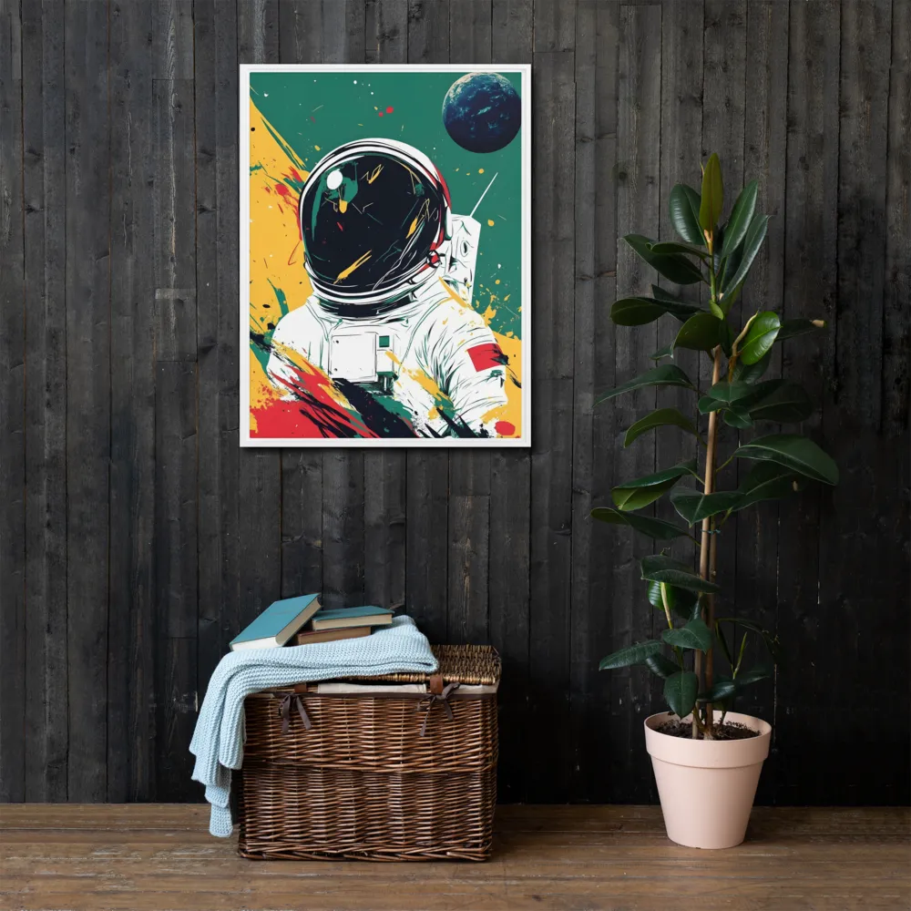 Galactic Explorer: A Modern Odyssey | Canvas with White Frame | 24″×32″