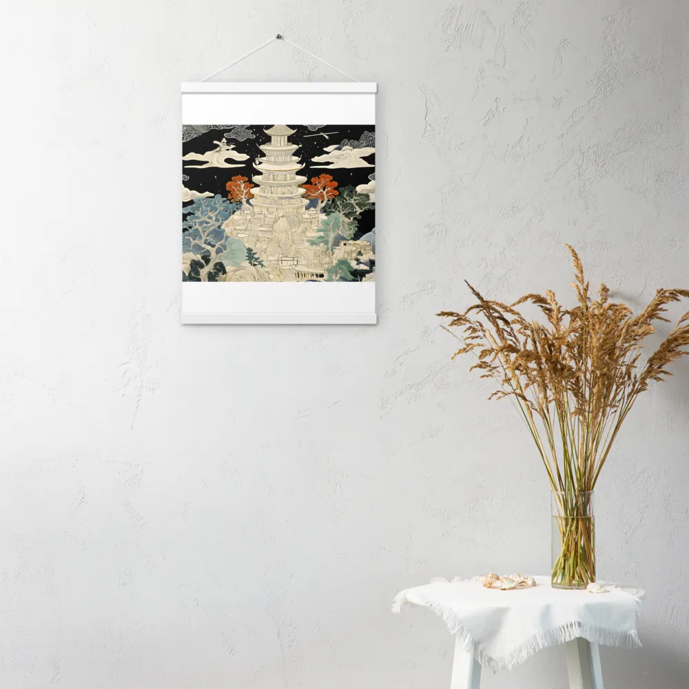 Whispers of the Pagoda | Poster With White Wood Hanger | 16″×20″