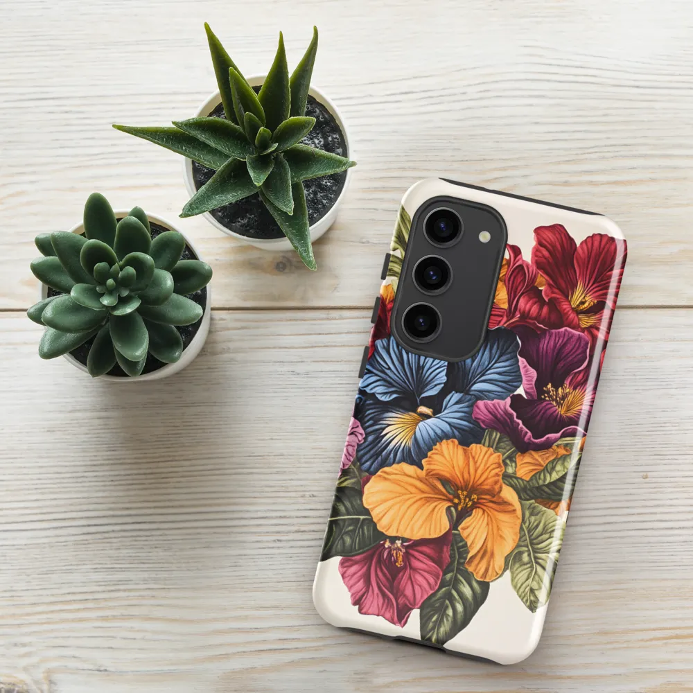 Floral Symphony in Color | Phone Case |  S23 | Tough Case | Glossy