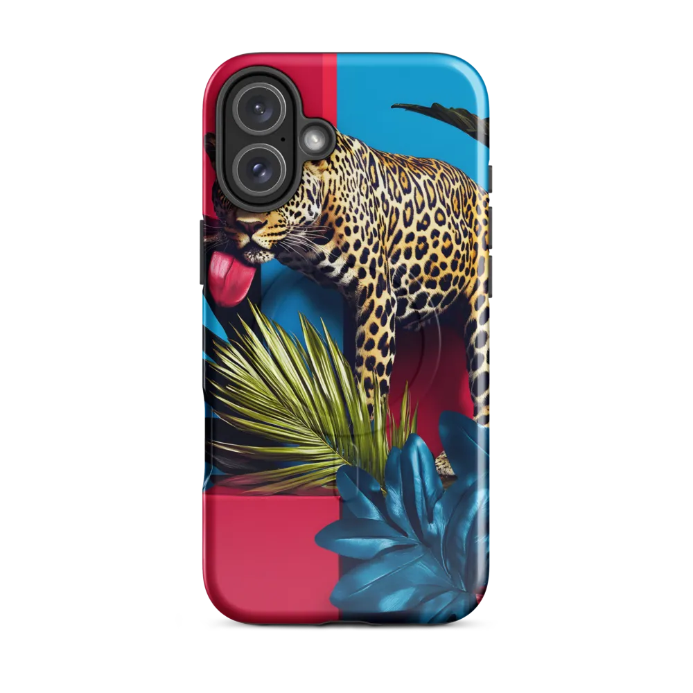 Playful Leopard in Vibrant Paradise