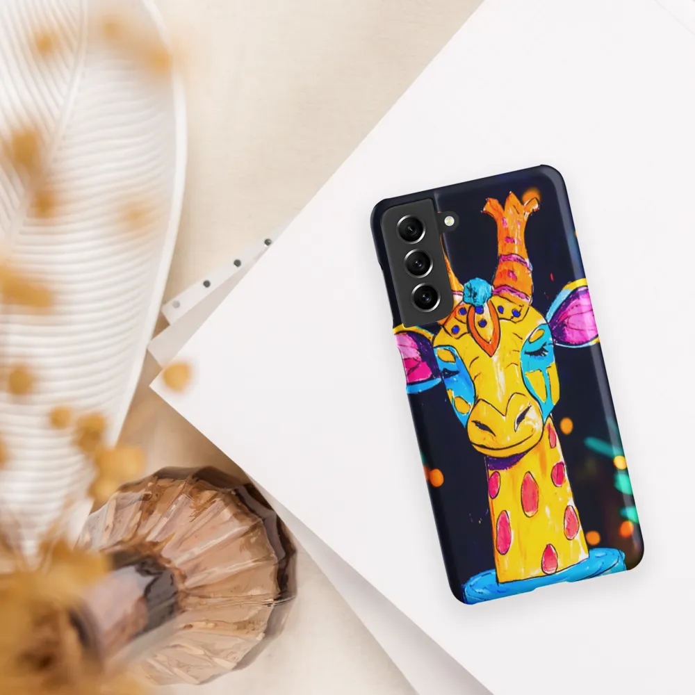Whimsical Giraffe in Vibrant Colors | Phone Case |  S21 | Snap Case | Matte