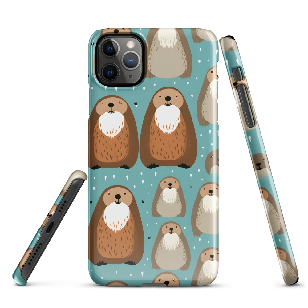 Whimsical Otter Pattern | Phone Case |  11 Pro Max | Snap Case | Glossy