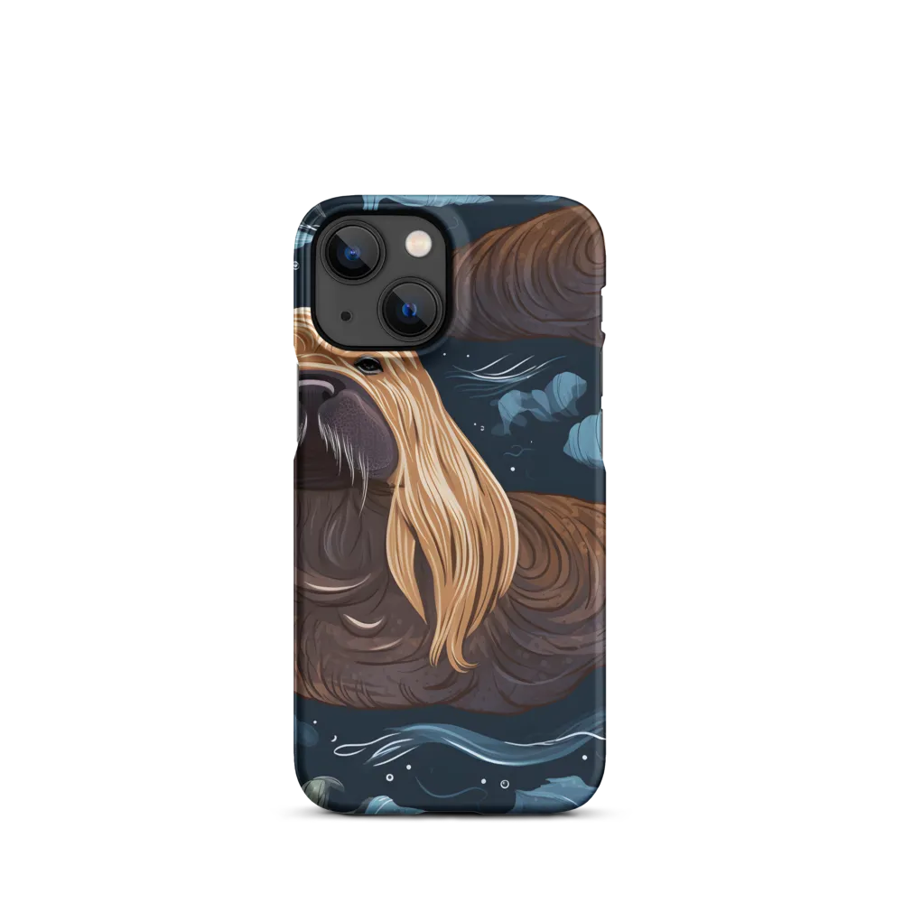 Whimsical Walruses in Deep Blue