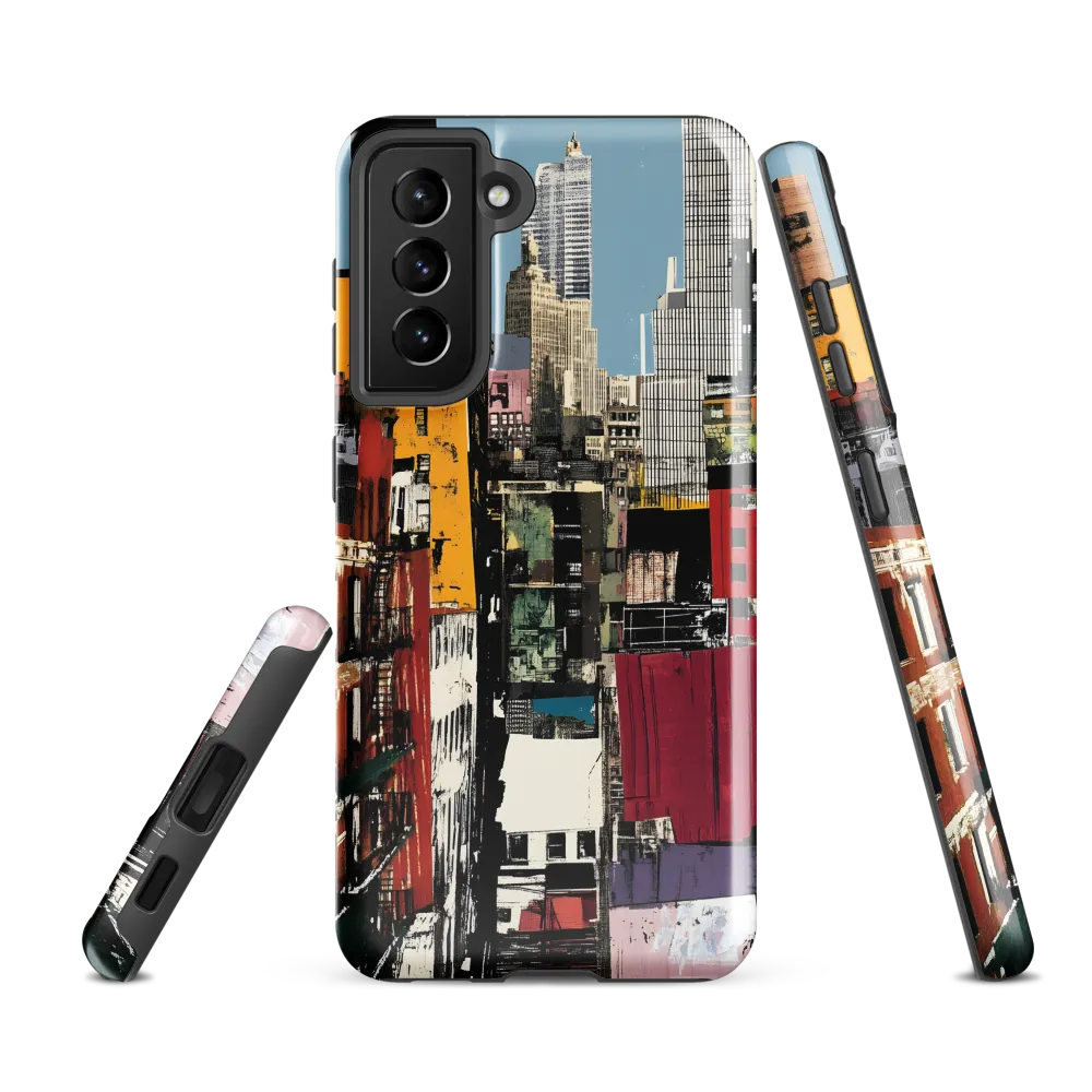 Urban Collage: A Vivid Cityscape | Phone Case |  S21 FE | Tough Case | Glossy