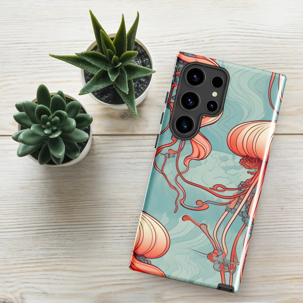 Ethereal Dance of Jellyfish | Phone Case |  S24 Ultra | Tough Case | Glossy