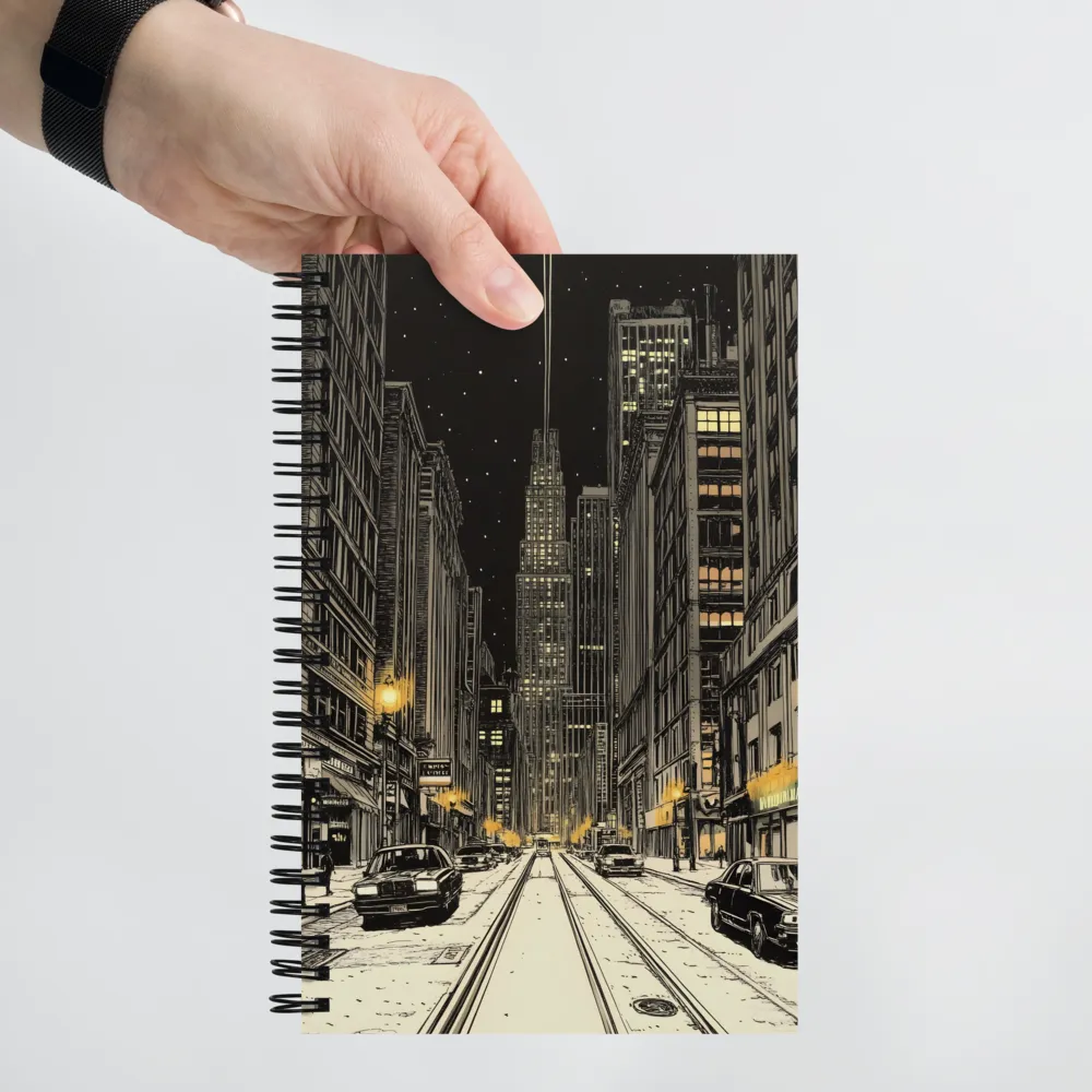 Whispers of the Night City | Spiral Notebook