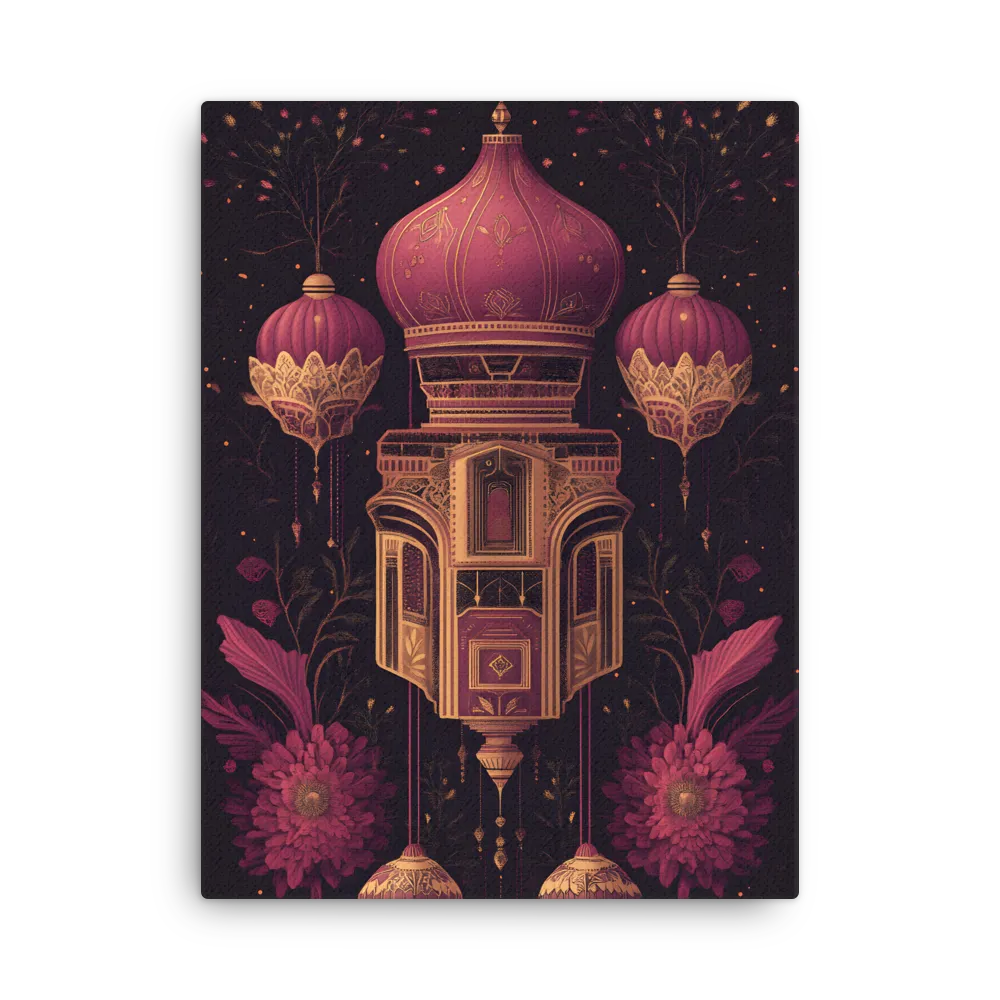 Ornate Harmony: A Digital Floral Architecture | Thin Canvas | 24″×32″
