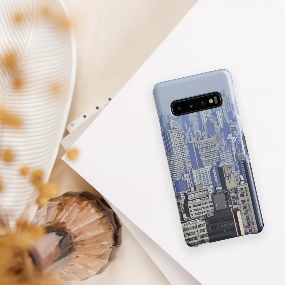 Urban Symphony: A Cityscape in Blues and Grays