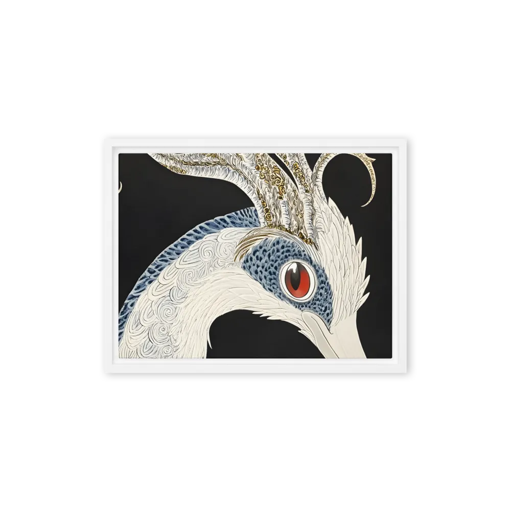 Elegance of the Majestic Peacock | Canvas with White Frame | 12″×16″