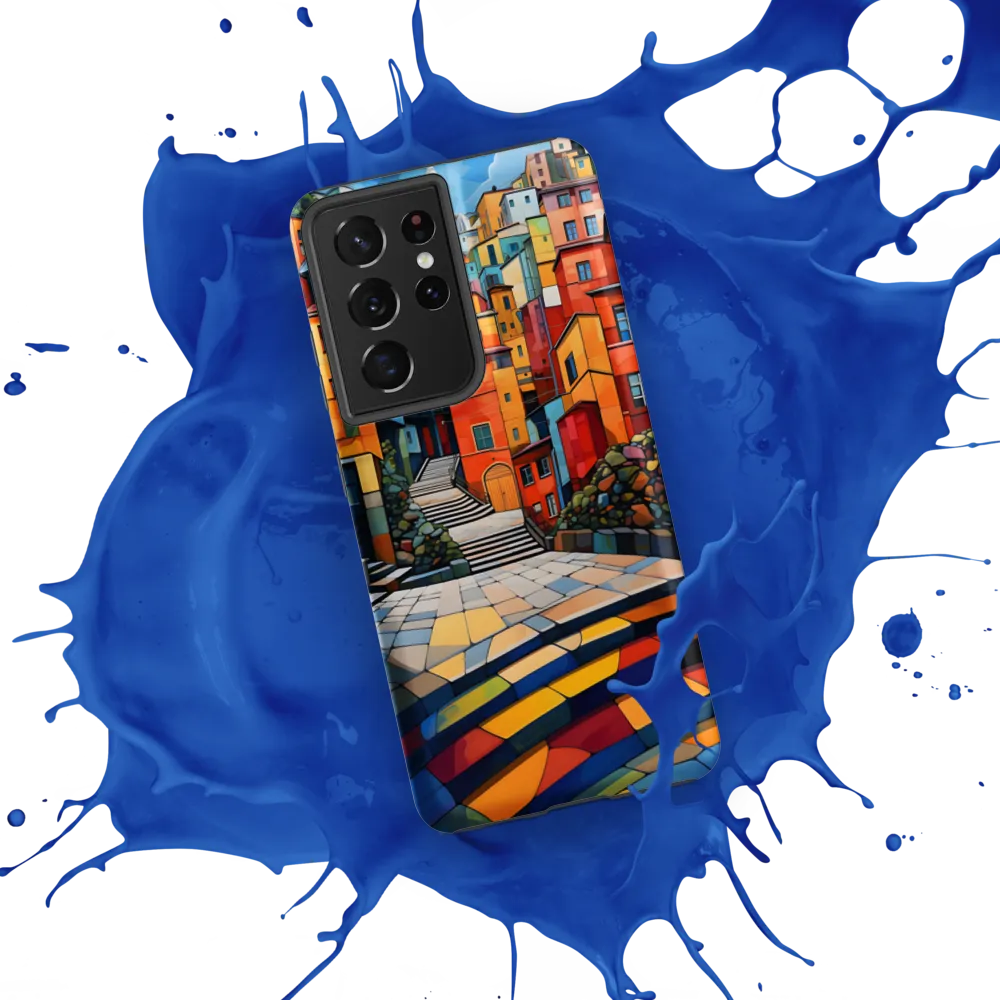 Vibrant Village: A Cubist Journey