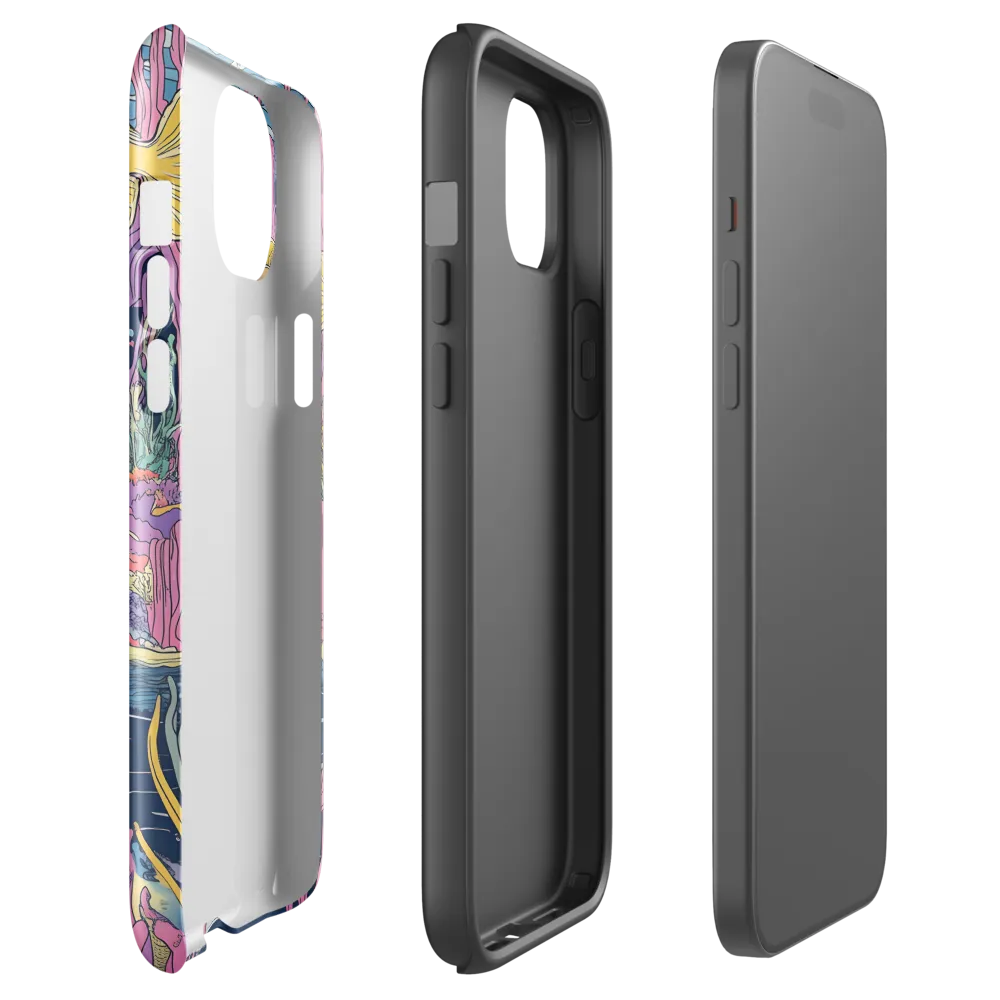 Underwater Dreamscape: A Playful Encounter | Phone Case |  15 Plus | Tough Case | Glossy