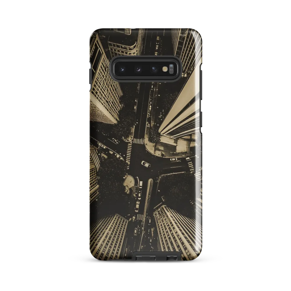 Urban Symphony: Aerial Perspective of City Life | Phone Case |  S10 Plus | Tough Case | Glossy