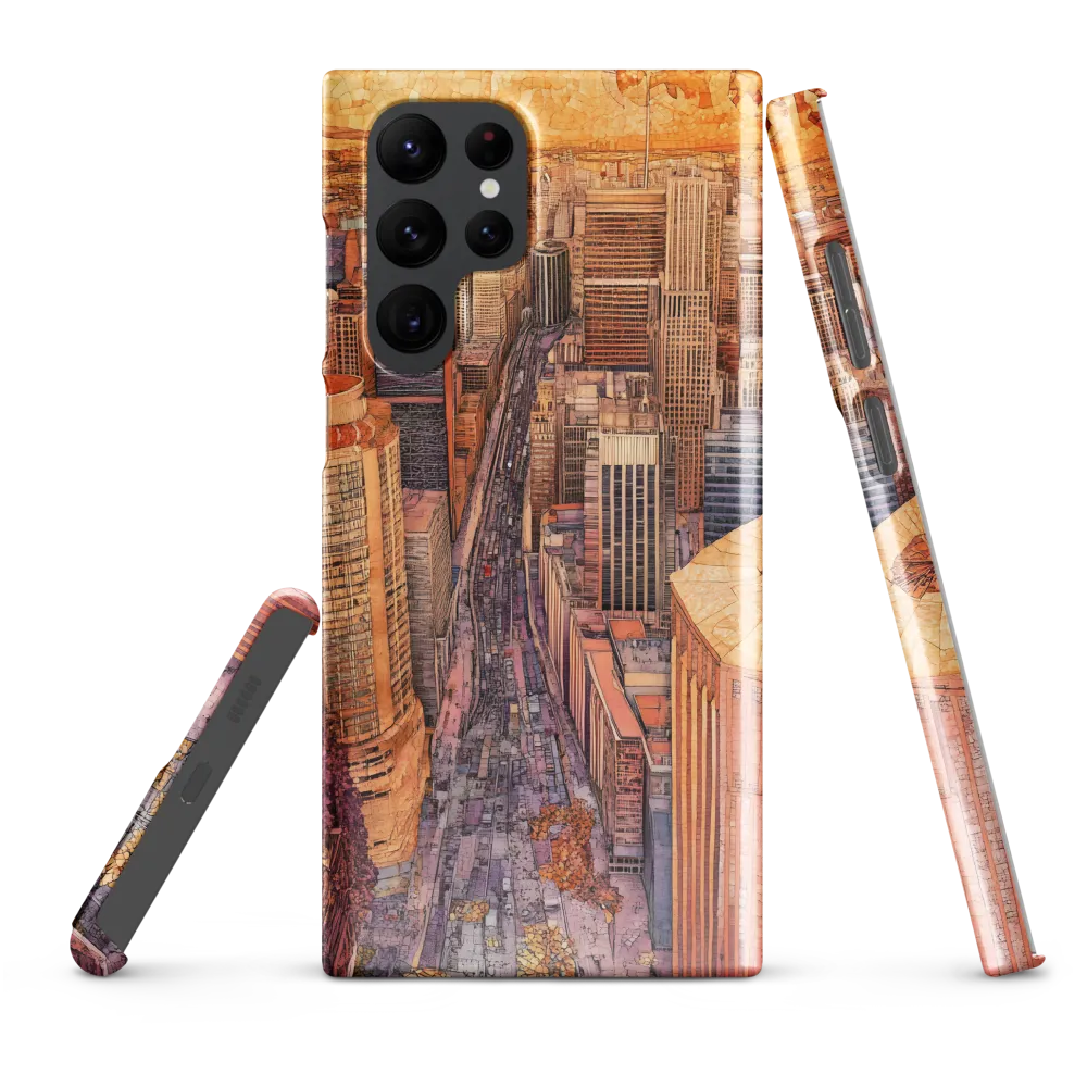 Mosaic Cityscape at Dusk