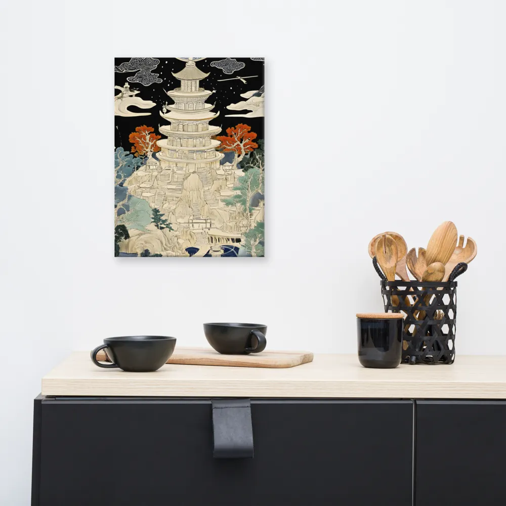 Whispers of the Pagoda | Canvas | 12″×16″