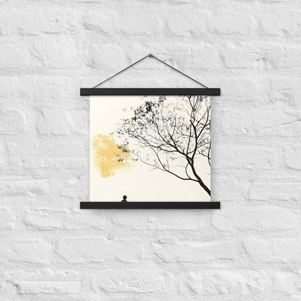 Whispers of Solitude | Poster With Black Wood Hanger | 14″×14″