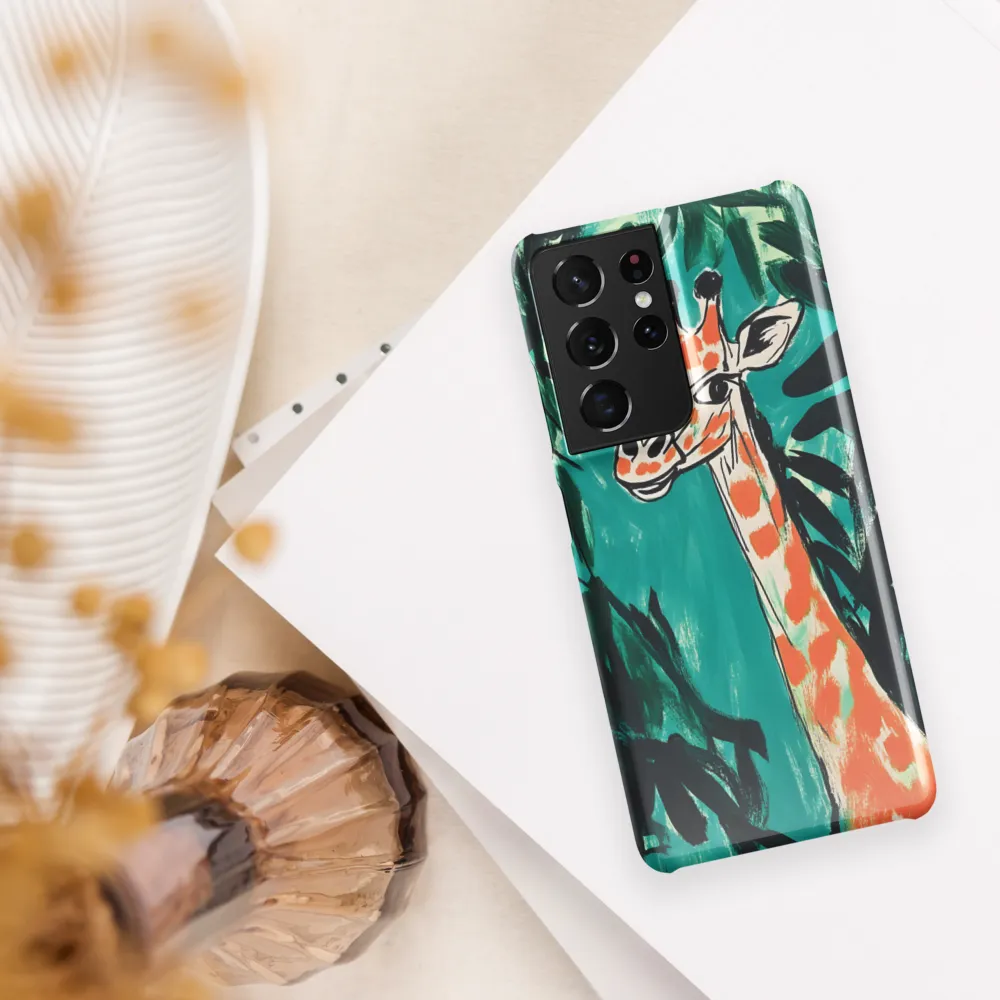 Curious Giraffe in Lush Greenery | Phone Case |  S21 Ultra | Snap Case | Glossy