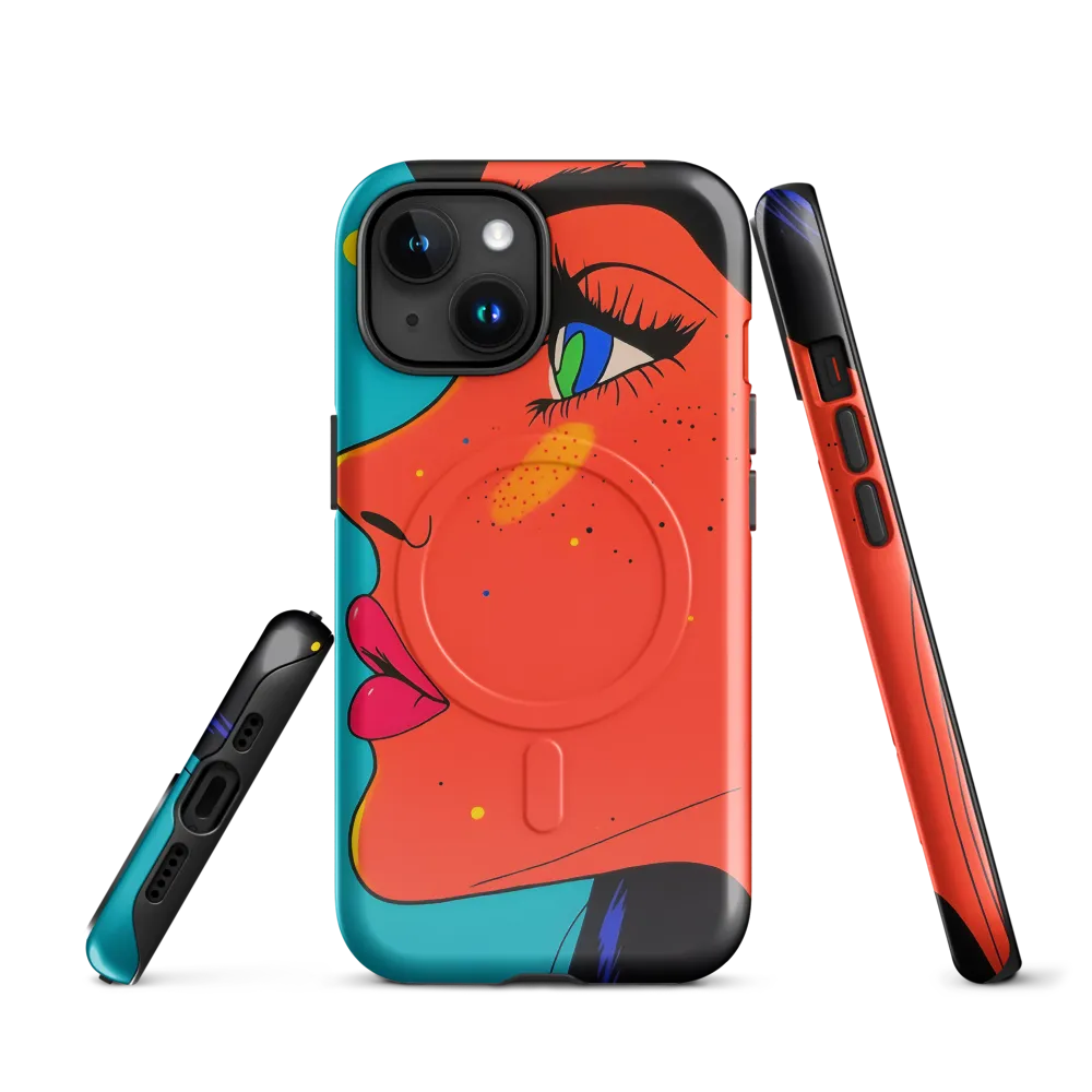 Vibrant Feminine Profile in Pop Art