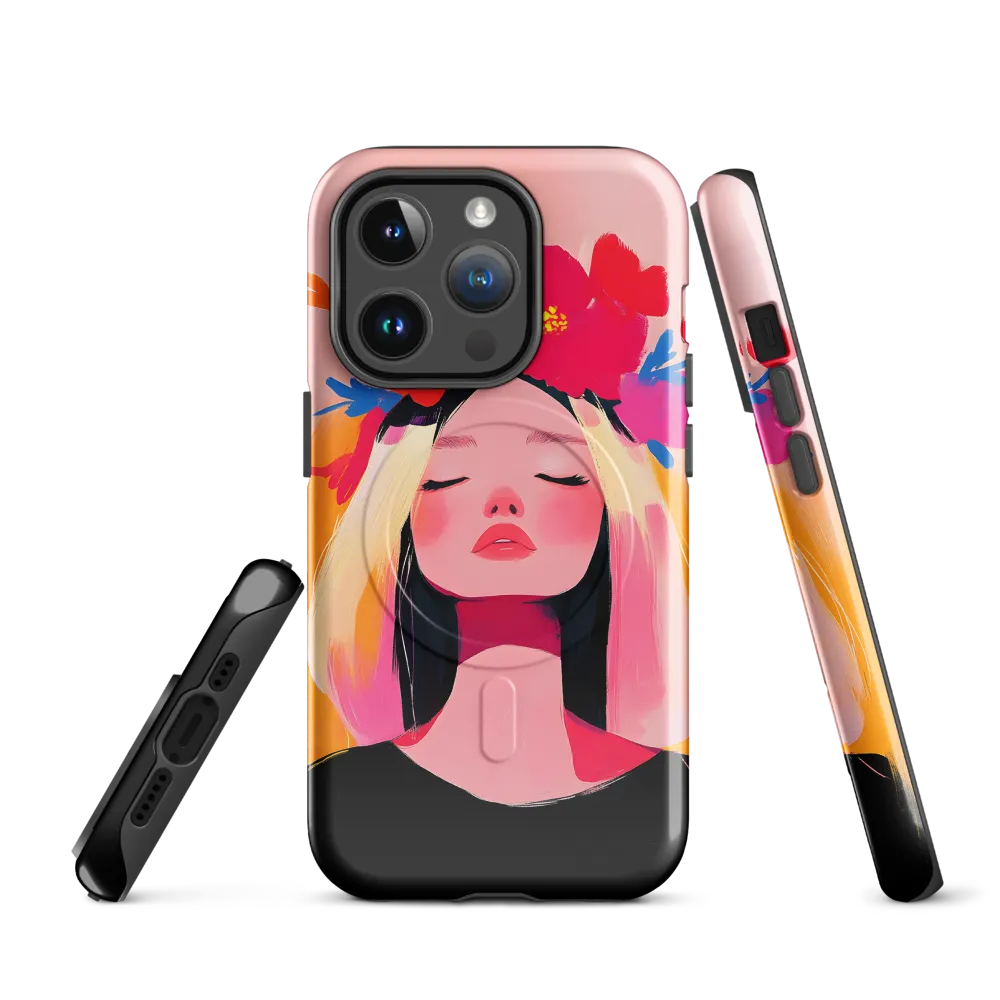 Floral Serenity | Phone Case |  14 Pro | MagSafe® Tough Case | Glossy